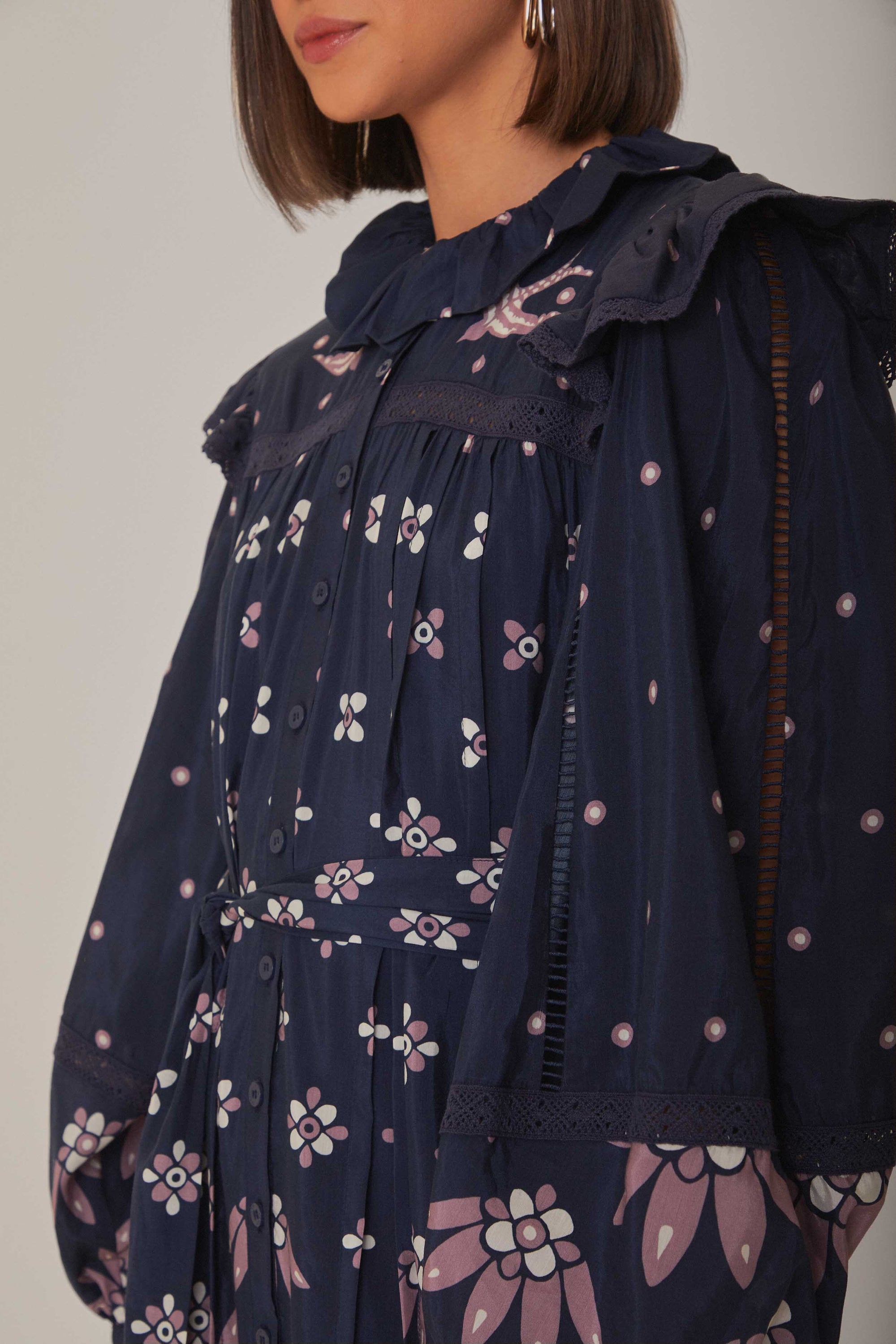 NEW_Martina Dark Blue Robes midi - Martina Dark Blue