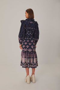 NEW_Martina Dark Blue Robes midi - Martina Dark Blue