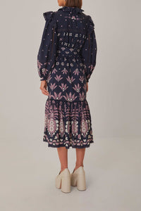 Robe midi Ainika Martina - Bleu