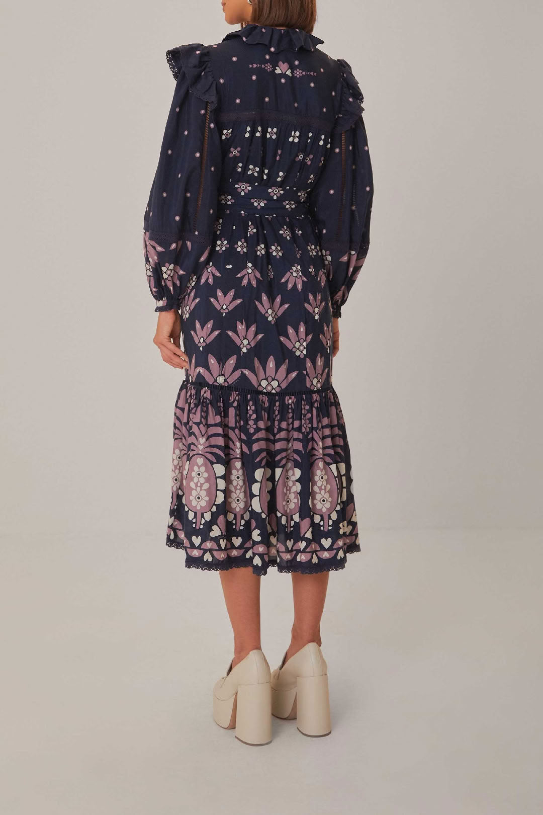 Robe midi Ainika Martina - Bleu