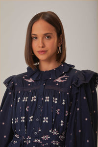 NEW_Martina Dark Blue Robes midi - Martina Dark Blue