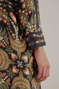 Chemise longue ceinturée Martina - Noir