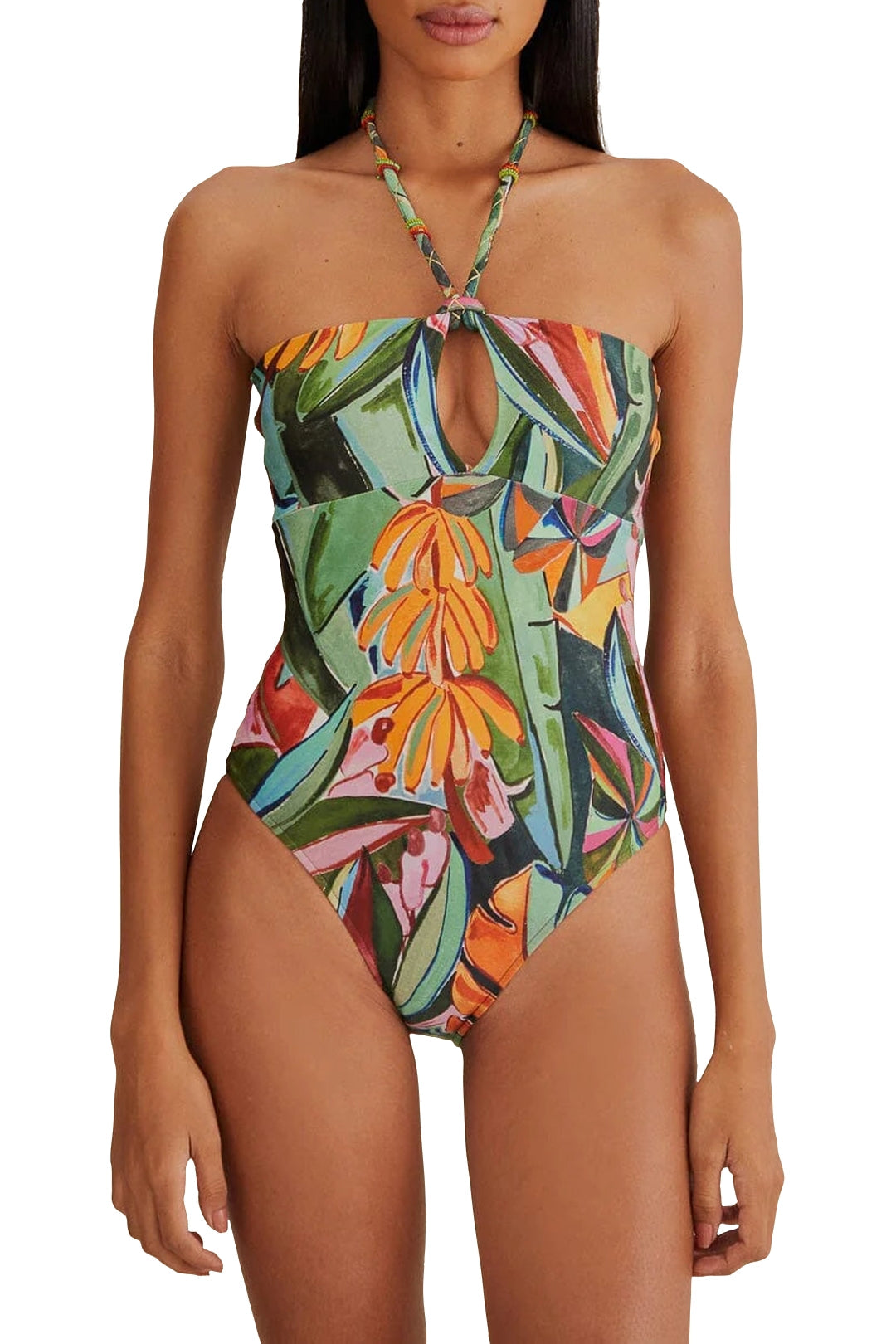 MEDIA OFF LINE_Maillot de bain une pièce Banana Foliage - Multicolore