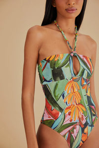 MEDIA OFF LINE_Maillot de bain une pièce Banana Foliage - Multicolore