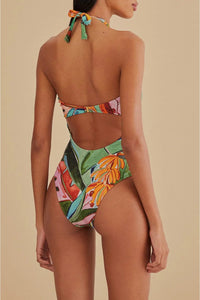 MEDIA OFF LINE_Maillot de bain une pièce Banana Foliage - Multicolore