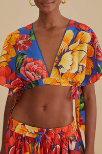 Top court Chita d'hiver en coton - Multicolore