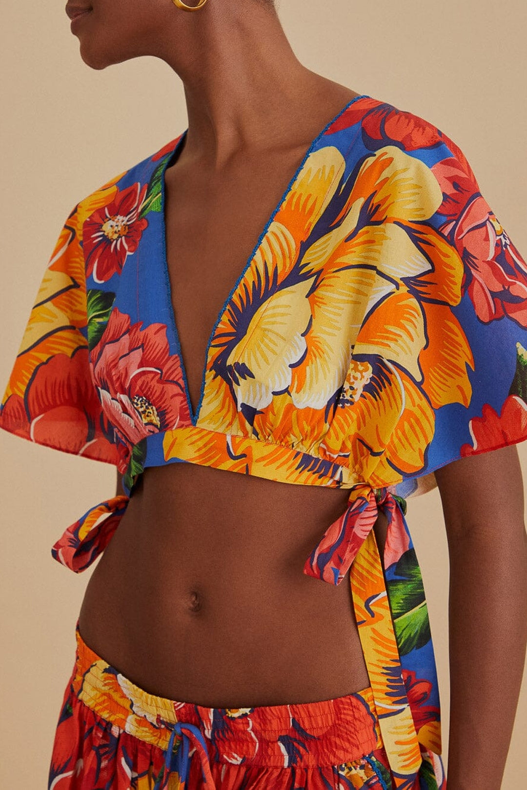 Top court Chita d'hiver en coton - Multicolore