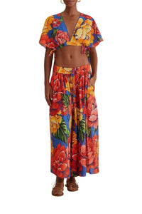 Jupe longue Chita d'hiver en coton - Multicolore
