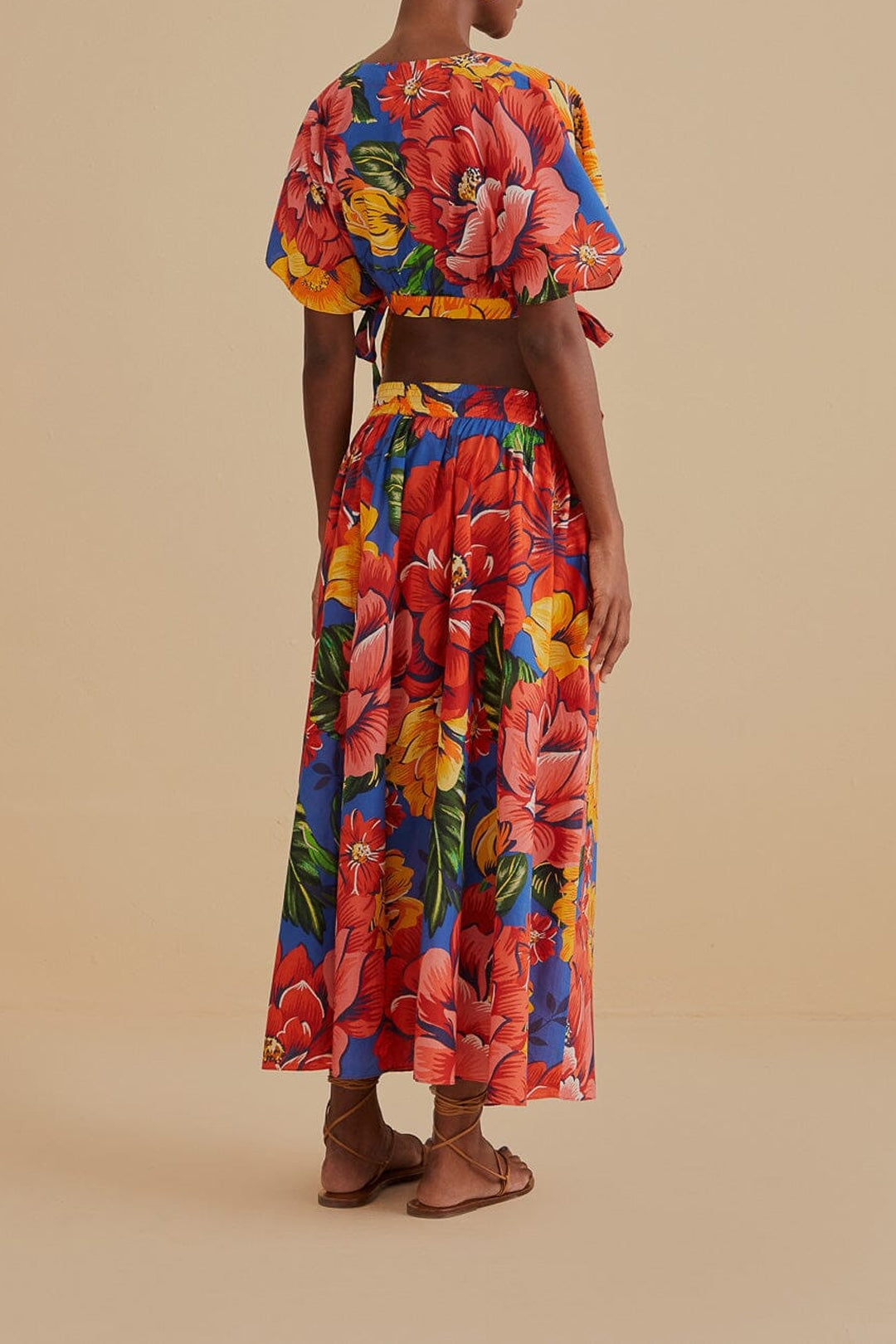 Jupe longue Chita d'hiver en coton - Multicolore