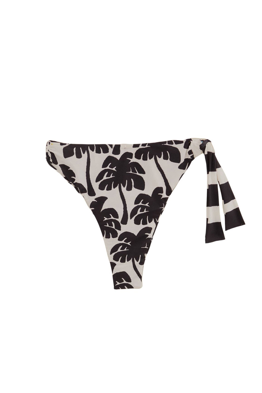 Bas de bikini taille haute réversible Coconut - Noir