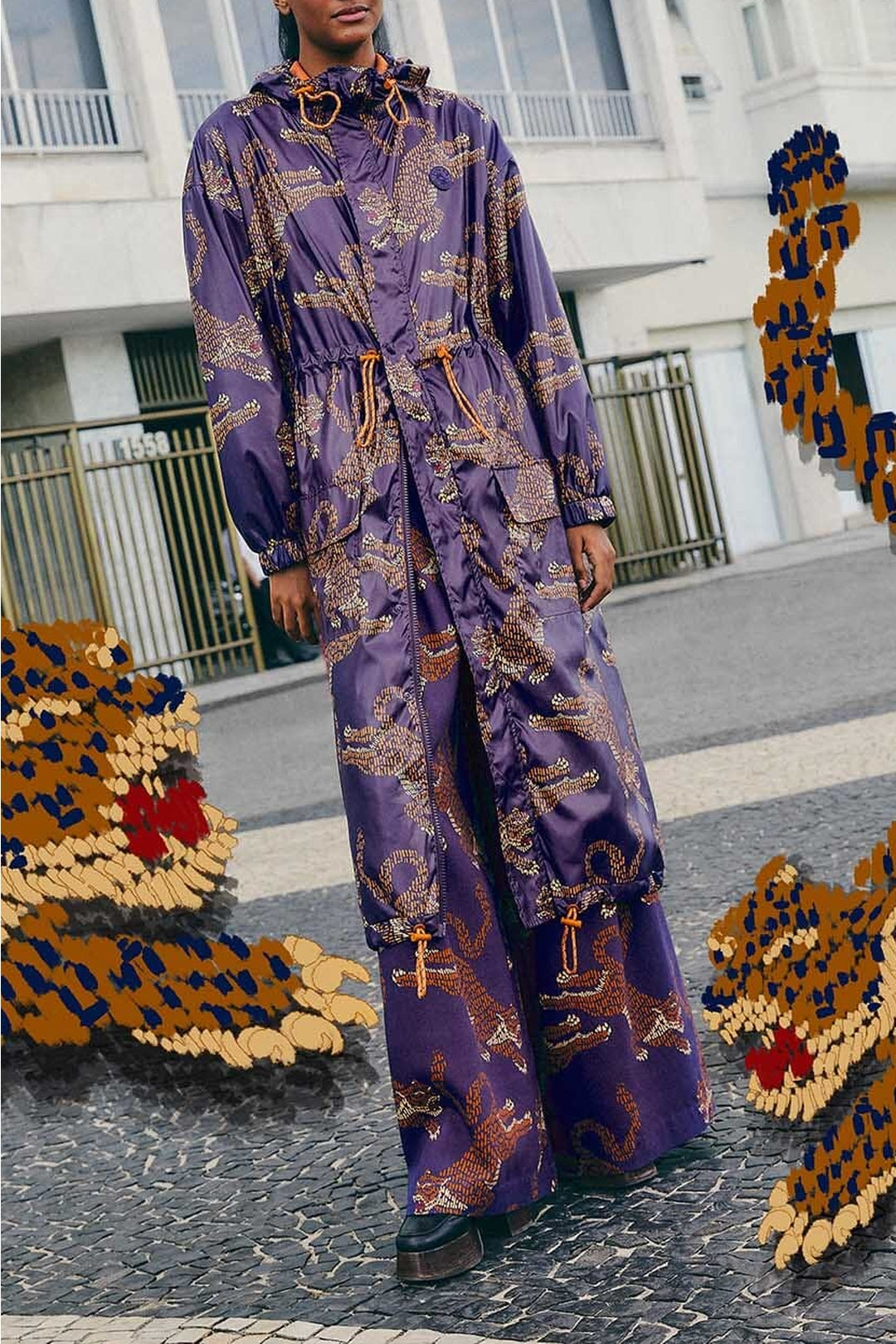 DJV_Leopards Navy Blue Vestes & Manteaux - Leopards Navy Blue