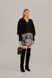 DIFFUSELY_Black Cardigan - Black