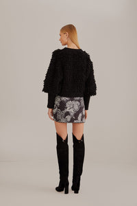 DIFFUSELY_Black Cardigan - Black