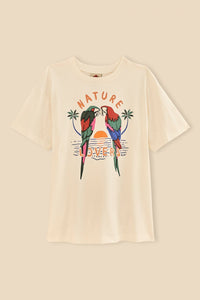 T-shirt Nature Lovers en coton - Blanc