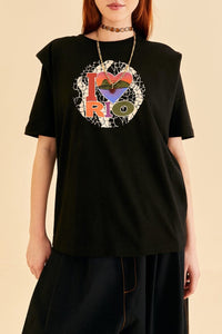 T-shirt I Love Rio en coton - Noir