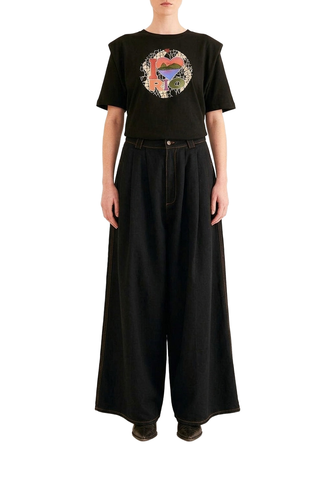T-shirt I Love Rio en coton - Noir