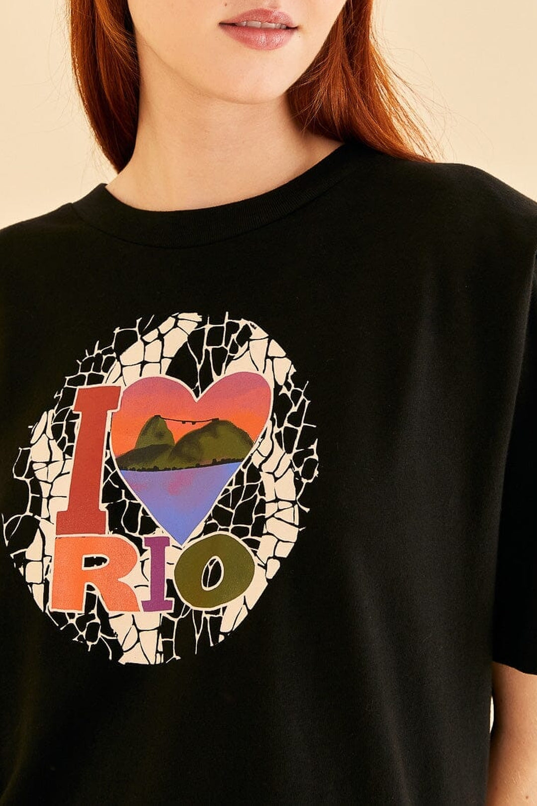 T-shirt I Love Rio en coton - Noir