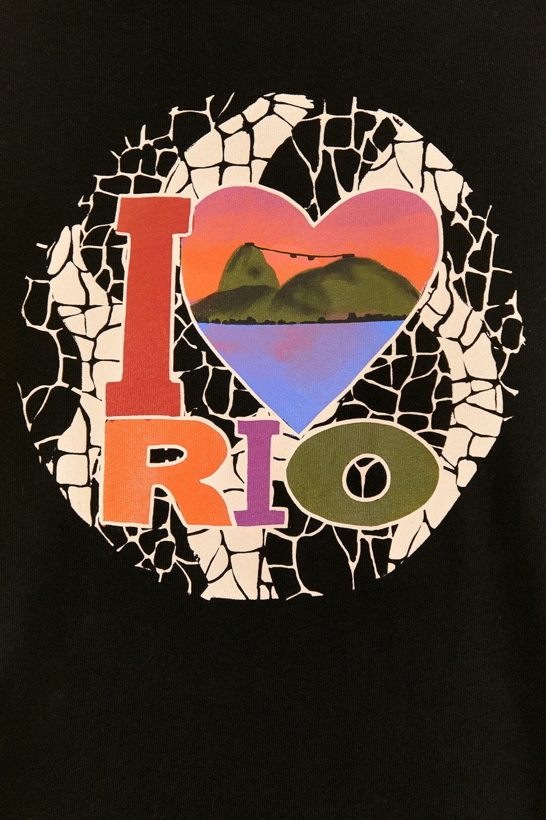 T-shirt I Love Rio en coton - Noir