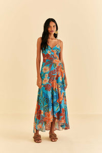 NEW_Flowers Dream Blue Robes midi - Flowers Dream Blue