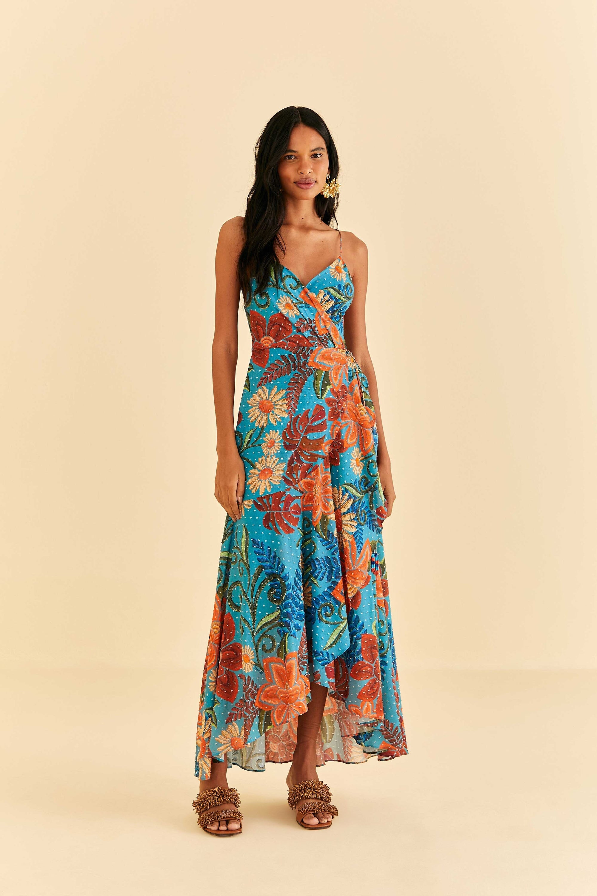 NEW_Flowers Dream Blue Robes midi - Flowers Dream Blue