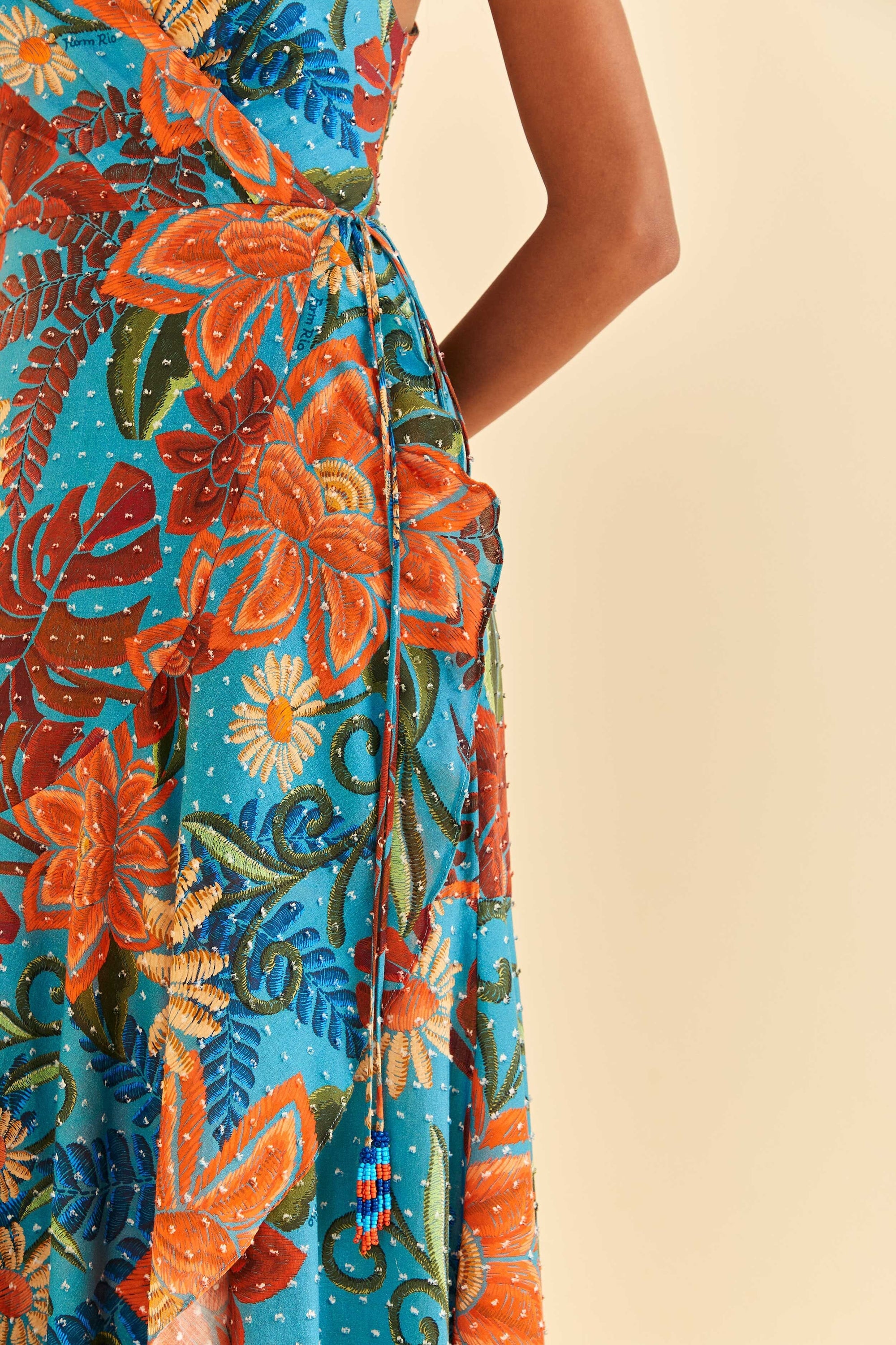 NEW_Flowers Dream Blue Robes midi - Flowers Dream Blue