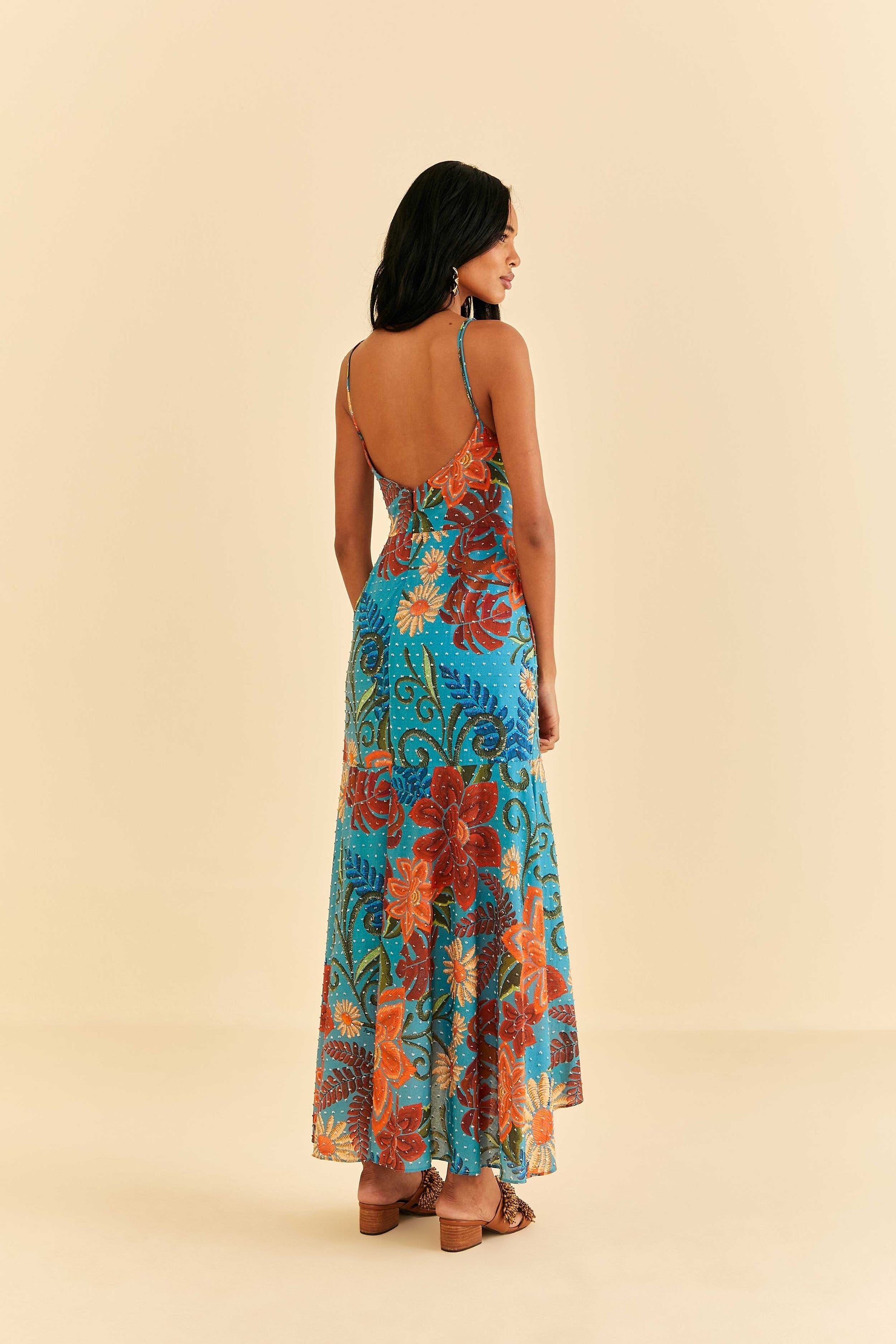 NEW_Flowers Dream Blue Robes midi - Flowers Dream Blue