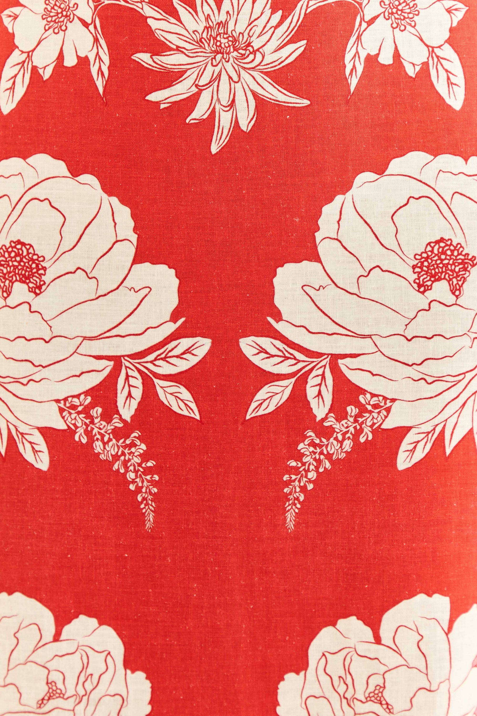 Robe longue Soft Garden en lin - Orange
