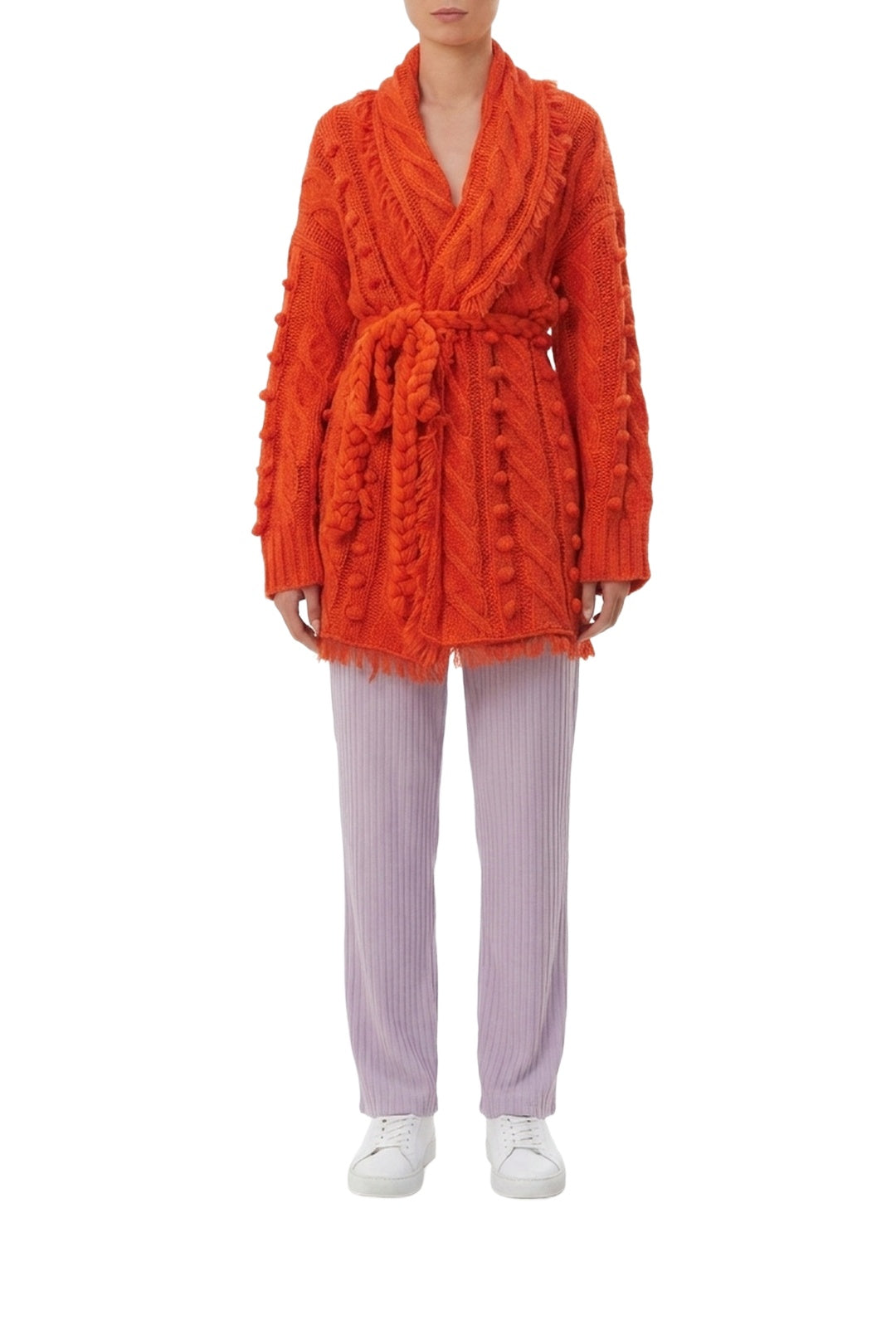 Cardigan en maille - Orange
