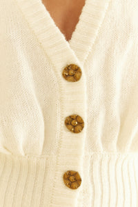 Cardigan Bubble en maille - Blanc