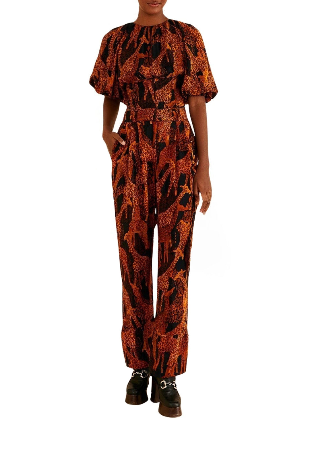DJV_Giraffes Black Pantalons - Giraffes Black