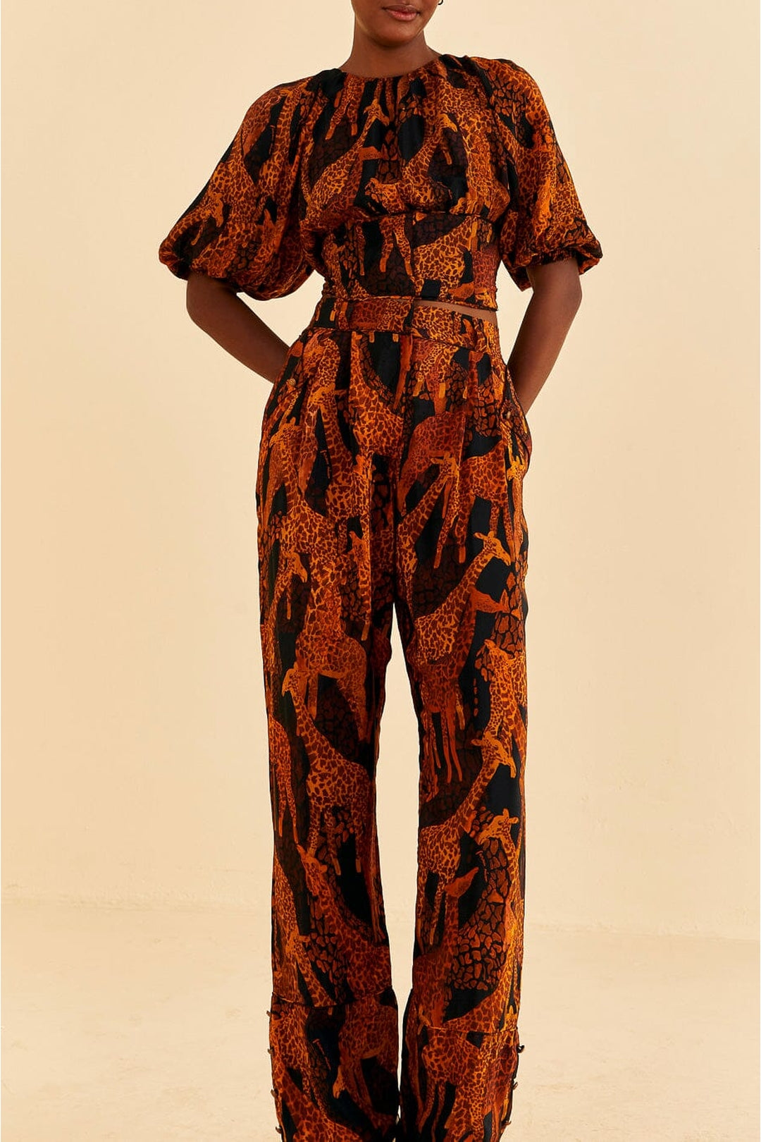 DJV_Giraffes Black Pantalons - Giraffes Black