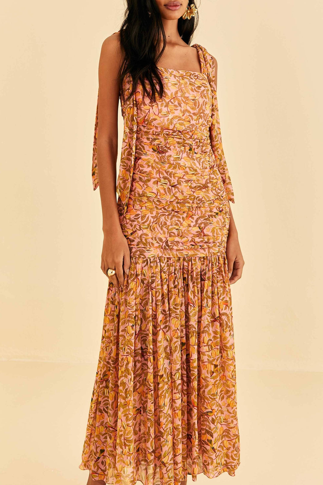 Robe longue Carambole - Rose