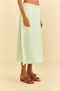 MEDIA OFF LINE_Jupe midi Mint - Vert