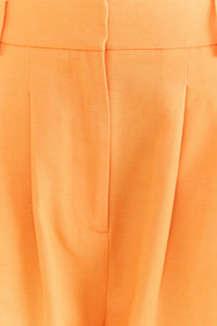 Pantalon taille basse en coton - Orange