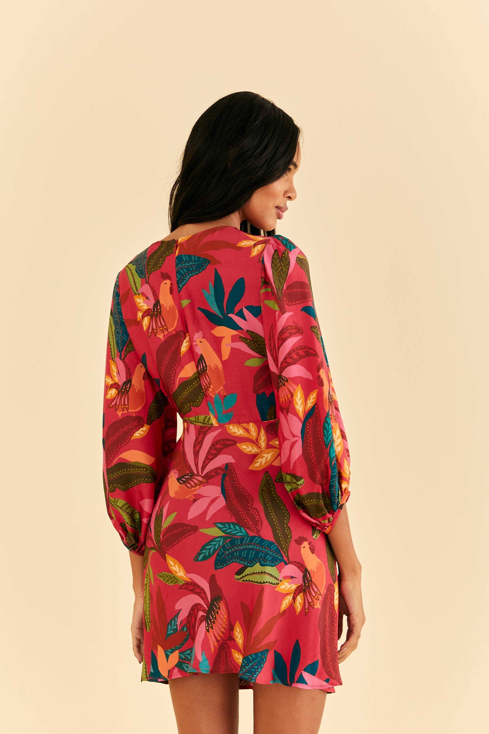 NEW_Rooster Leaves Red Robes courtes - Rooster Leaves Red