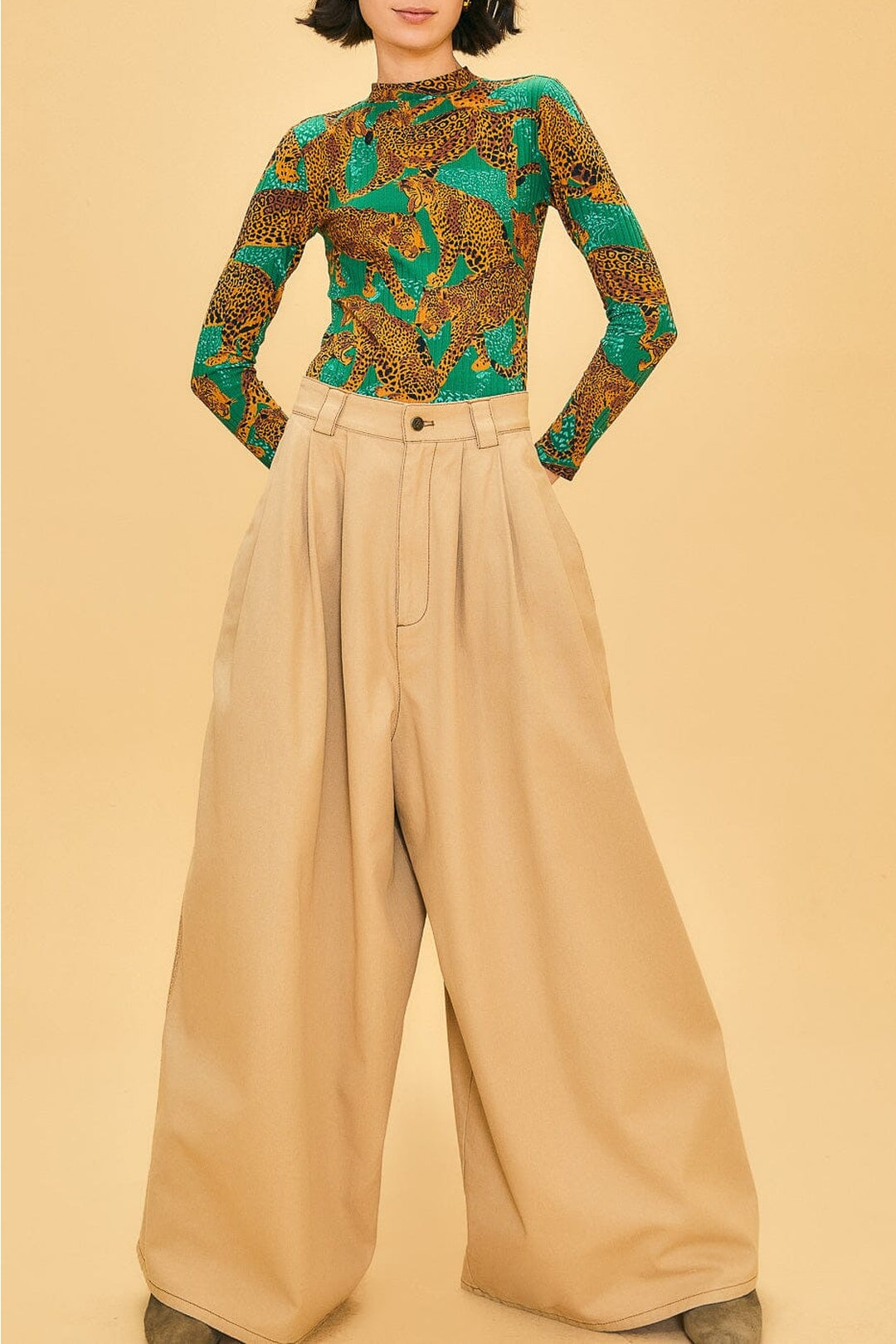 DJV_Khaki Pantalons - Khaki
