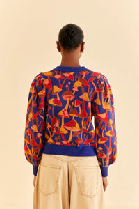 Mushroom Sketch knitted jumper - Multicoloured