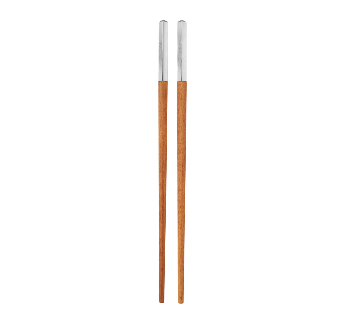 Paire de baguettes Uni en argent plaqué - Marron
