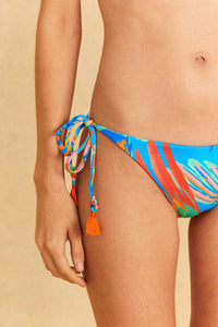 Bas de bikini taille basse Birds - Bleu
