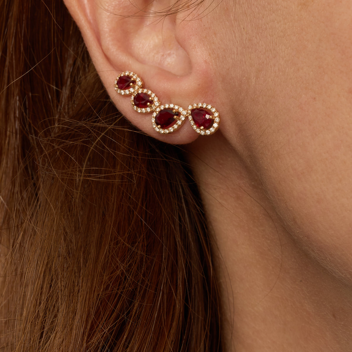 PT1_PrixTroca:860€_VentesTroca:0_QtyTroca:1_ST:0%_Bijou d'oreille droite Rubis en Or rose 18K sertie de diamants - Rose