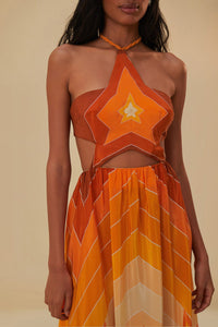 Robe midi Grandient - Orange