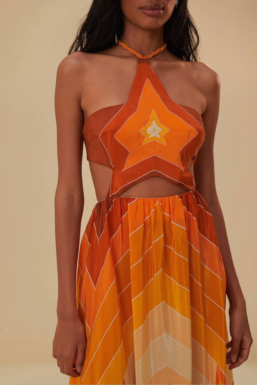Robe midi Grandient - Orange