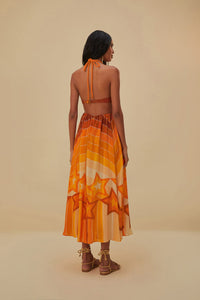 Robe midi Grandient - Orange
