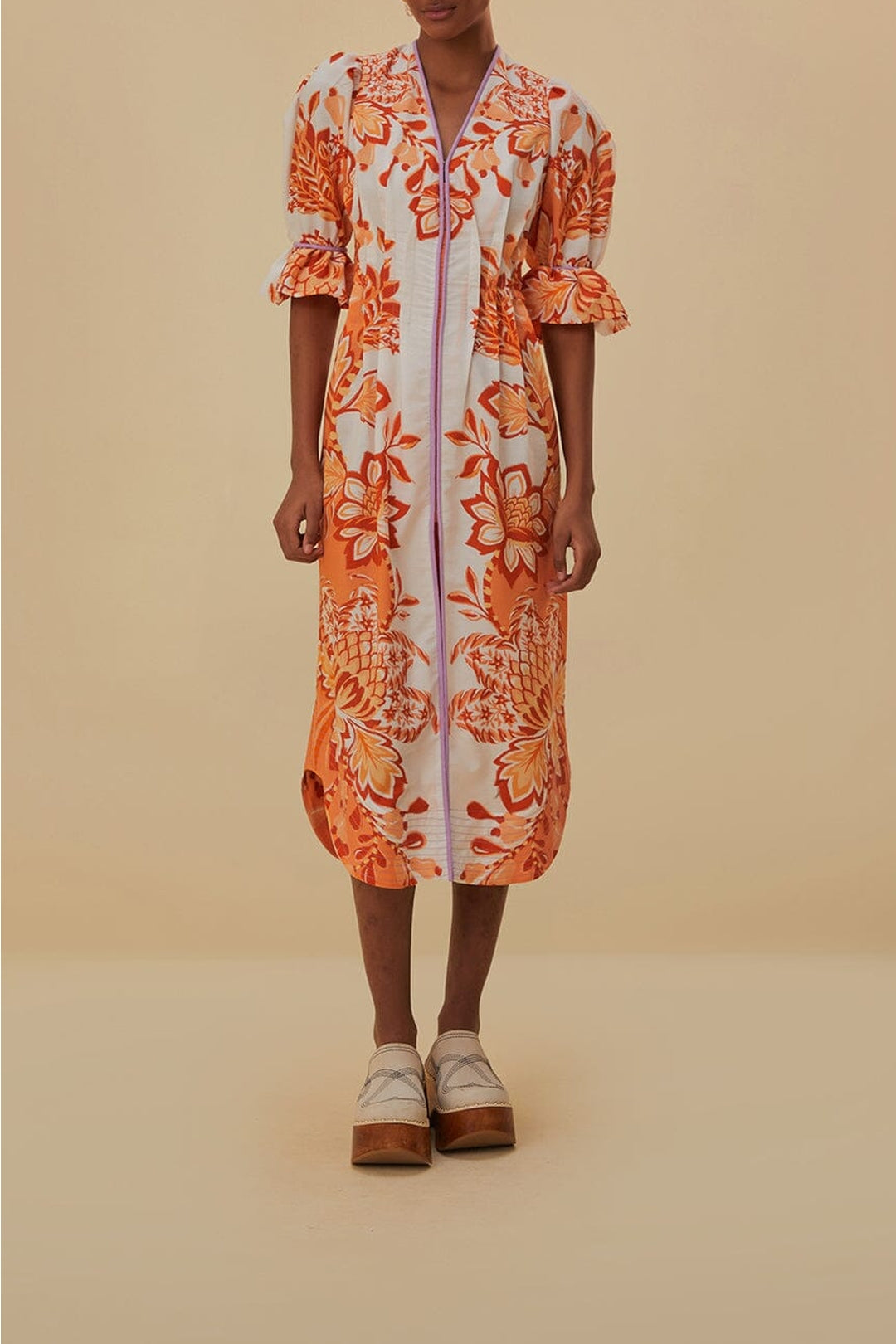 DJV_Aura Orange Robes midi - Aura Orange