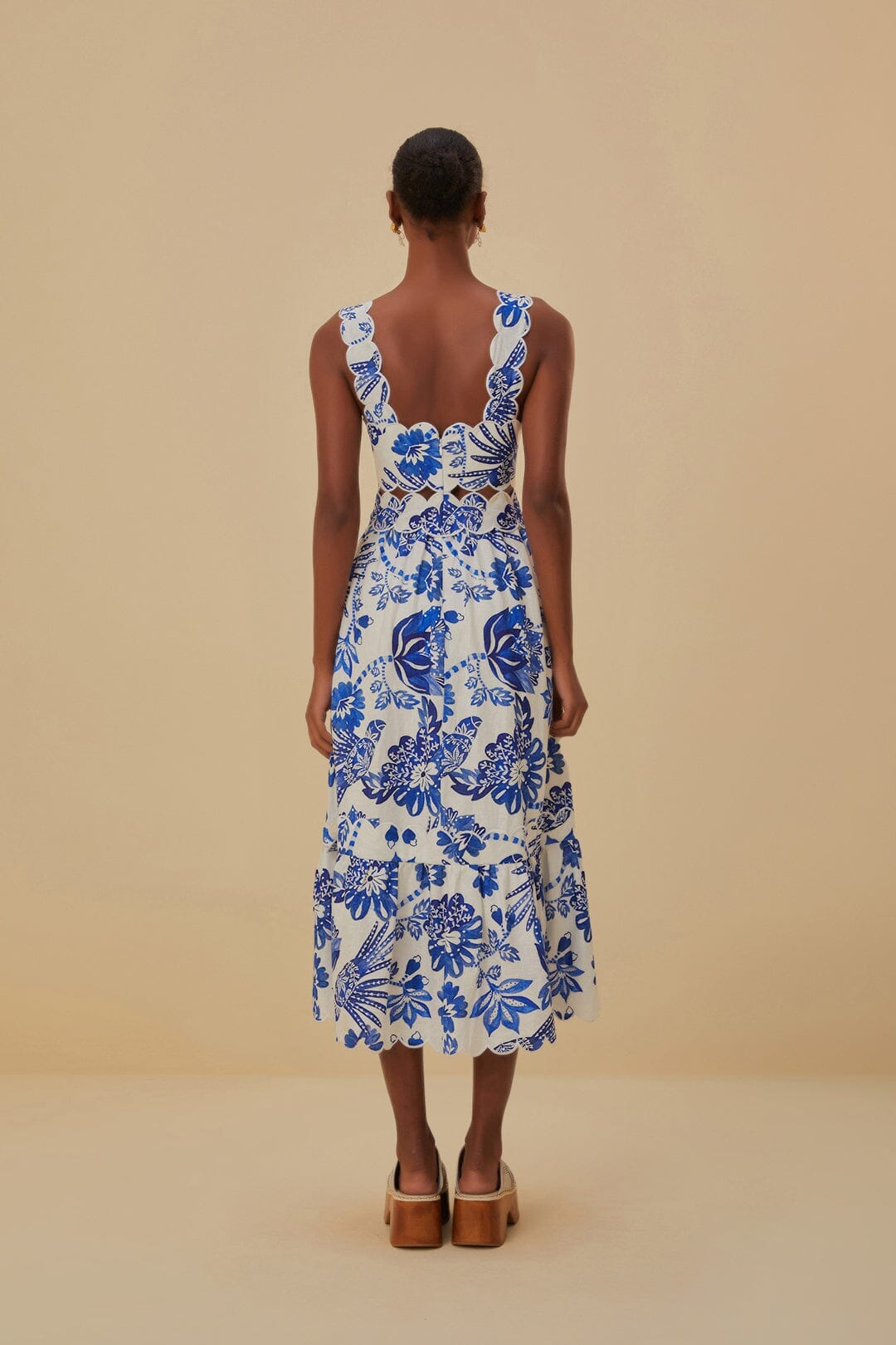 NEW_Flowerful Birds Off White Robes midi - Flowerful Birds Off White