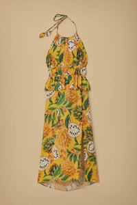 Biriba strapless midi dress - Yellow