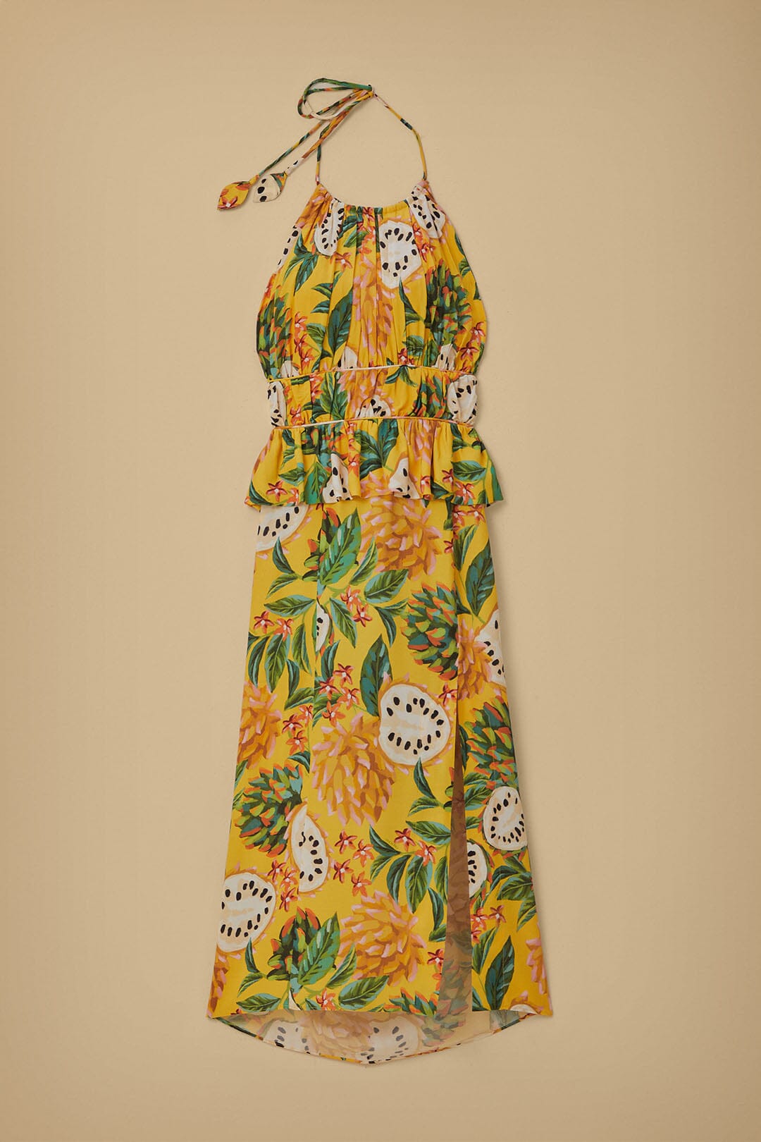 Biriba strapless midi dress - Yellow
