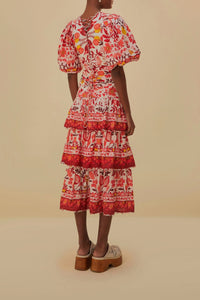 Romantic Orchard Off White Robe midi - Romantic Orchard Off White