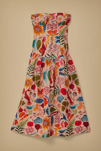 Robe longue Bright Farm en lin - Multicolore