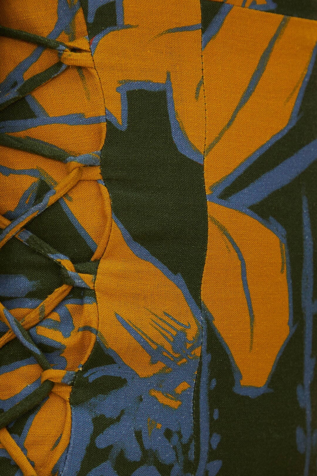 Robe courte à manches longues en lin - Vert